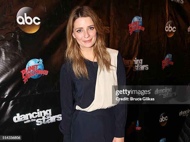 Mischa Barton poses at the 22nd Season Stars of ABC's "Dancing With The Stars" cast announcement at Planet Hollywood Times Square on March 8, 2016 in...