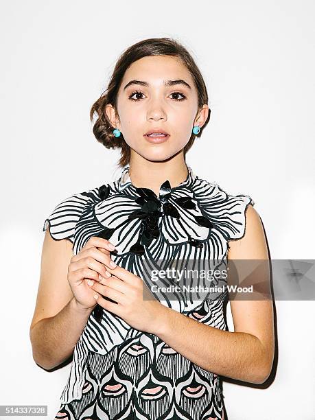 Actress Rowan Blanchard is photographed for Teen Vogue Magazine on August 4, 2015 in Los Angeles, California.