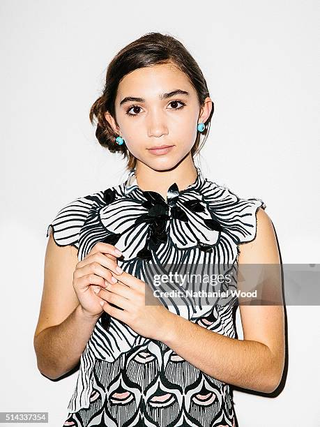 Actress Rowan Blanchard is photographed for Teen Vogue Magazine on August 4, 2015 in Los Angeles, California.