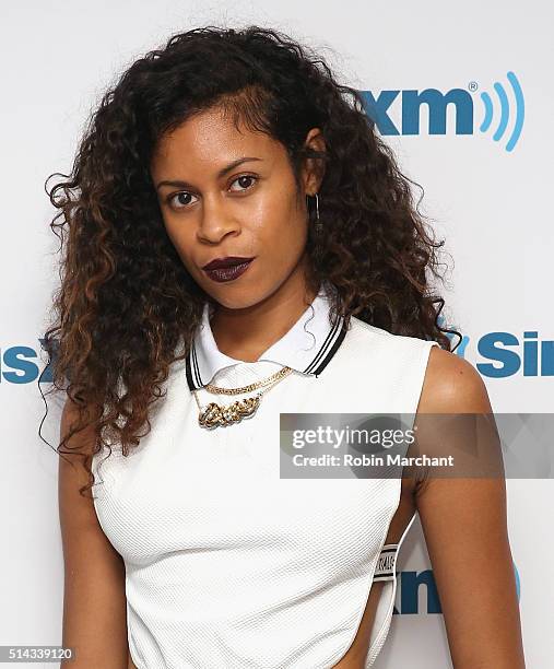 Aluna Francis of AlunaGeorge visit at SiriusXM Studio on March 8, 2016 in New York City.