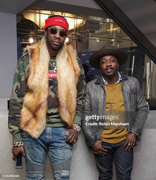 Chainz and Anthony Hamilton visit at SiriusXM Studio on March 8, 2016 in New York City.