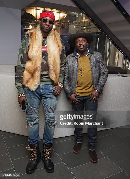 Chainz and Anthony Hamilton visit at SiriusXM Studio on March 8, 2016 in New York City.