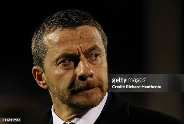 Fulham manager Slavisa Jokanovic during the Sky Bet Championship match between Fulham and Burnley at Craven Cottage on March 8, 2016 in London,...