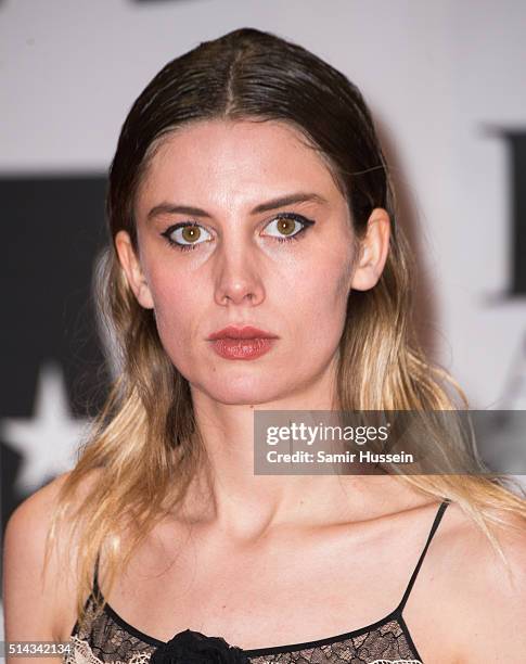 Ellie Rowsell of Wolf Alice attends the BRIT Awards 2016 at The O2 Arena on February 24, 2016 in London, England.
