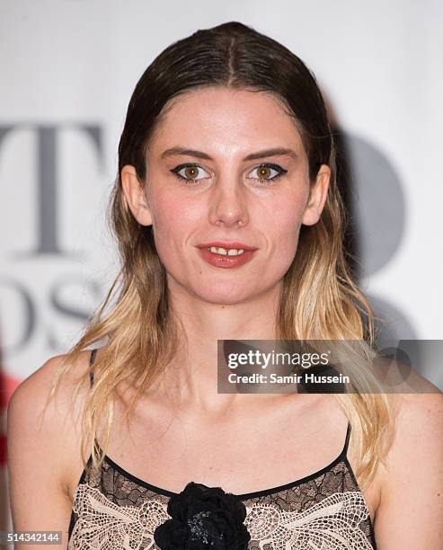 Ellie Rowsell of Wolf Alice attends the BRIT Awards 2016 at The O2 Arena on February 24, 2016 in London, England.