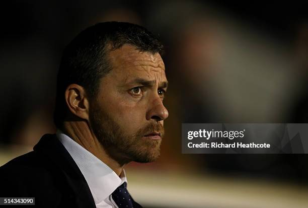 Fulham manager Slavisa Jokanovic during the Sky Bet Championship match between Fulham and Burnley at Craven Cottage on March 8, 2016 in London,...