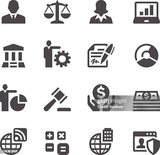 business icons - personal data stock illustrations