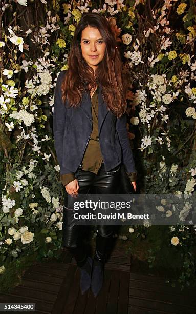 Sarah Ann Macklin attends The Ivy Kensington Brasserie's International Women's Day event and the launch of their new terrace on March 8, 2016 in...