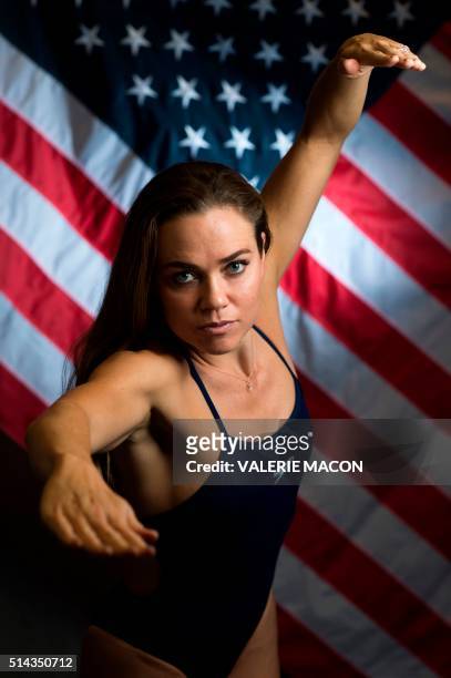 Swimmer Natalie Coughlin poses for a portrait at the 2016 Team USA Media Summit, March 7, 2016 in Beverly Hills, California. - The 2016 Summer...