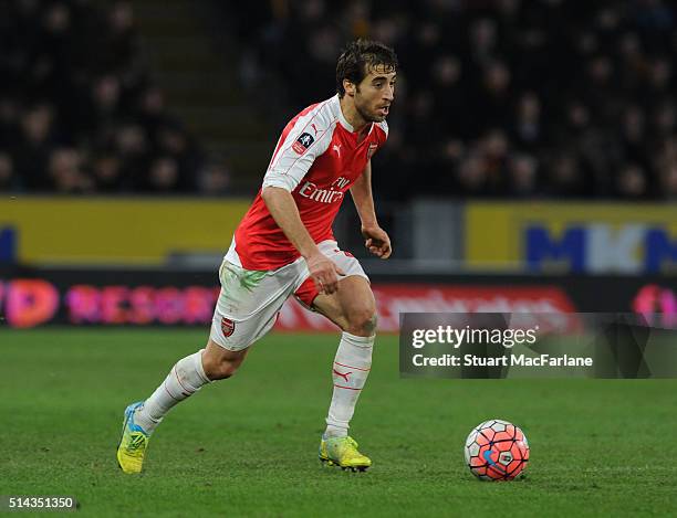 Mathieu Flamini of Arsenal during the Emirates FA Cup 5th Round replay between Hull City and Arsenal at the KC Stadium on March 8, 2016 in Hull,...