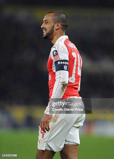 Theo Walcott of Arsenal during the match between Hull City and Arsenal in the FA Cup 5th round at KC Stadium on March 8, 2016 in Hull, England.
