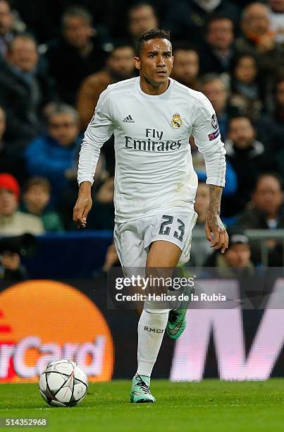Danilo of Real Madrid in action during the UEFA Champions League Round of 16: Second Leg match between Real Madrid and AS Roma at Estadio Santiago...