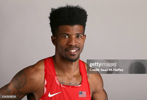 Paralympic track sprinter Richard Browne poses for a portrait at the 2016 Team USA Media Summit at The Beverly Hilton Hotel on March 8, 2016 in...