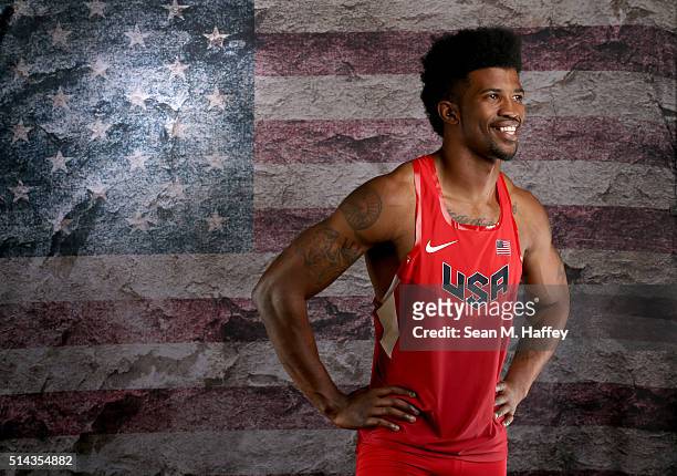 Paralympic track sprinter Richard Browne poses for a portrait at the 2016 Team USA Media Summit at The Beverly Hilton Hotel on March 8, 2016 in...