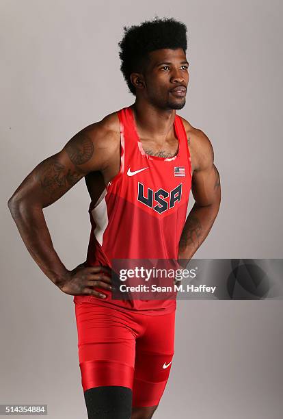 Paralympic track sprinter Richard Browne poses for a portrait at the 2016 Team USA Media Summit at The Beverly Hilton Hotel on March 8, 2016 in...