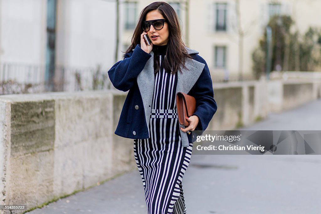 Street Style -Paris Fashion Week : Day Eight Womenswear Fall Winter 2016/2017