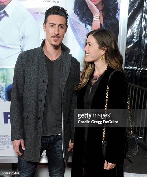 Actor Eric Balfour and wife Erin Chiamulon arrive at the premiere of Lionsgate's "The Perfect Match" at ArcLight Hollywood on March 7, 2016 in...