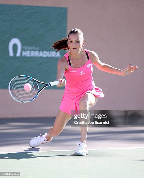 Tennis player Agnieszka Radwanska attends the 12th Annual Desert Smash Benefitting St. Jude Children's Research Hospital presented by Tequila...