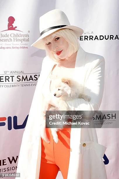 Singer Natasha Bedingfield celebrates with Moet & Chandon at the 12th annual Desert Smash at the Westin Mission Hills Golf Resort and Spa on March 8,...