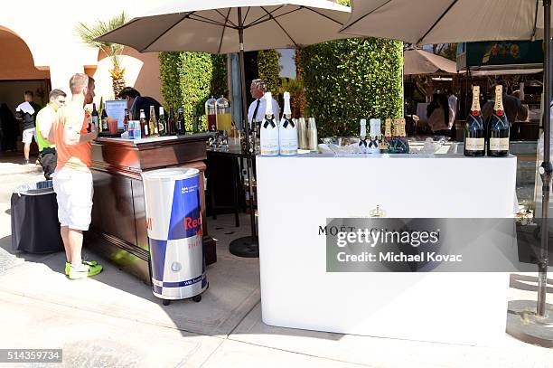 View of the bar at the Moet & Chandon 12th annual Desert Smash at the Westin Mission Hills Golf Resort and Spa on March 8, 2016 in Rancho Mirage,...