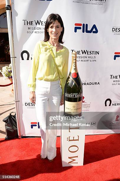 Actress Perrey Reeves celebrates with Moet & Chandon at the 12th annual Desert Smash at the Westin Mission Hills Golf Resort and Spa on March 8, 2016...