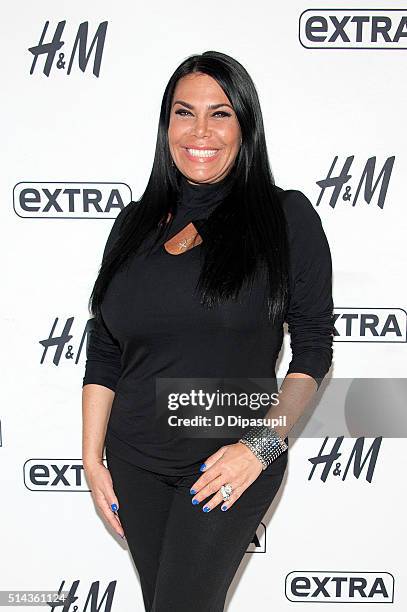 Renee Graziano of "Mob Wives" visits "Extra" at their New York studios at H&M in Times Square on March 8, 2016 in New York City.