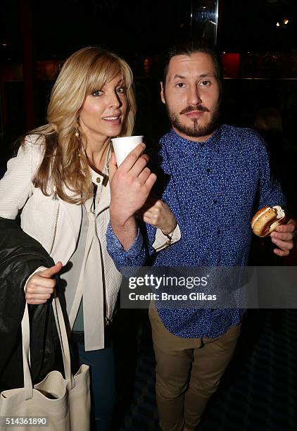 Marla Maples and Valentin Chmerkovskiy pose at the 22nd Season Stars of ABC's "Dancing With The Stars" cast announcement at Planet Hollywood Times...