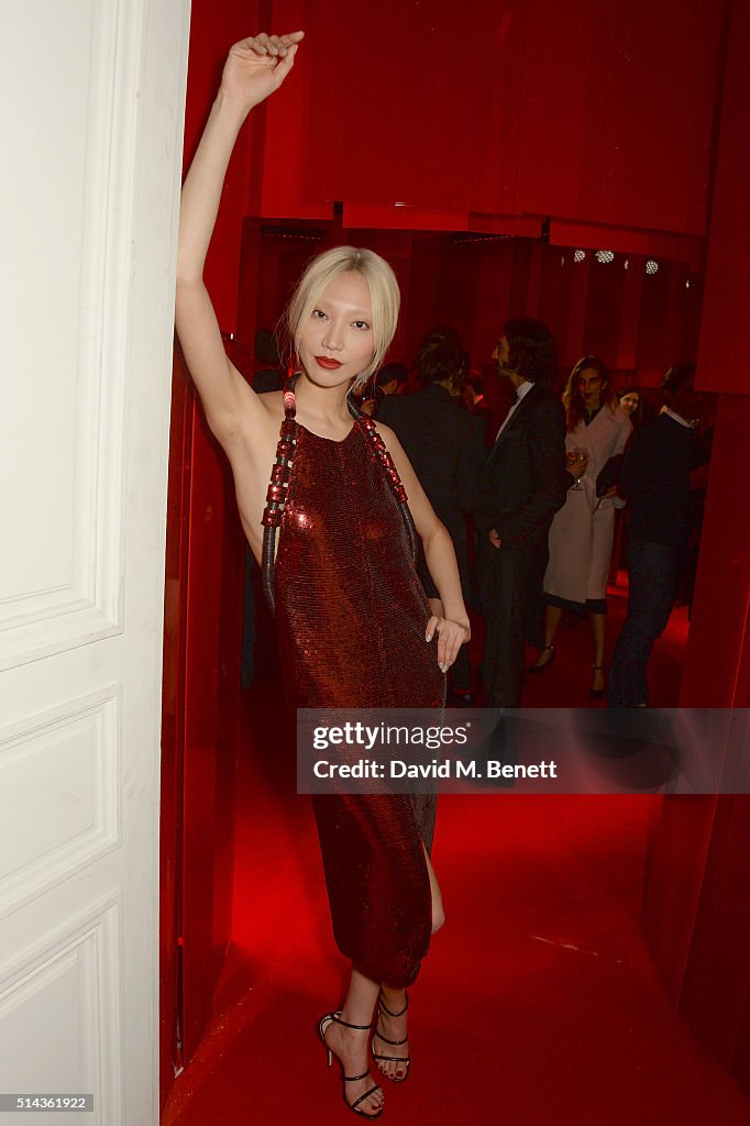 Obsession Party Soo Joo Park attends the Red Obsession party in Paris to celebrate ...
