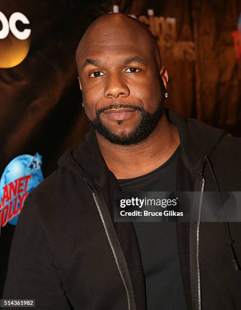 Wanya Morris poses at the 22nd Season Stars of ABC's "Dancing With The Stars" cast announcement at Planet Hollywood Times Square on March 8, 2016 in...