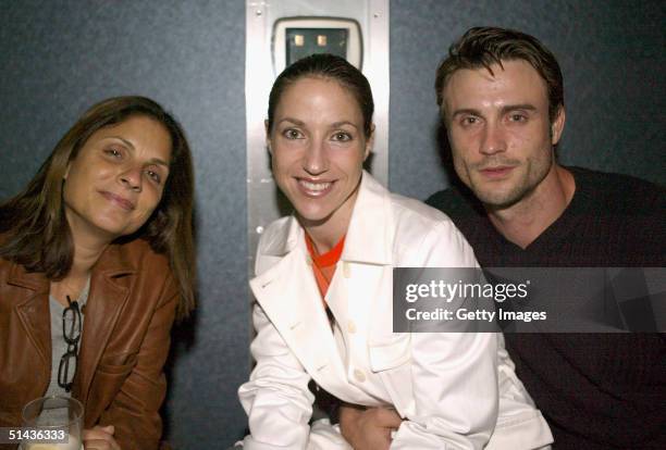 Gail Smeriagan, Rachael goddard and actor Daniel Goddard at the Getty Images' Big Idea Party West Coast Premiere Party at Cinespace, October 6, 2004...