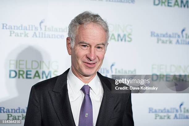 John McEnroe attends the 2016 Randall's Island Park Alliance Fielding Dreams Gala at American Museum of Natural History on March 8, 2016 in New York...