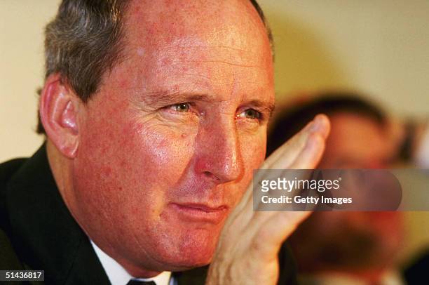 Alan Jones the Coach of the Australian Wallabies pictured at a Press Conference on May 01, 1987 in Australia.