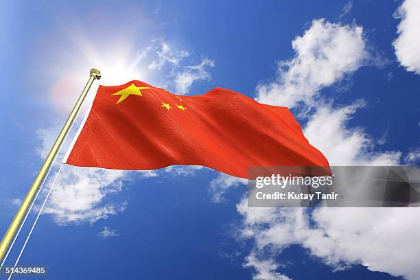 flag of china - china flag stock pictures, royalty-free photos & images