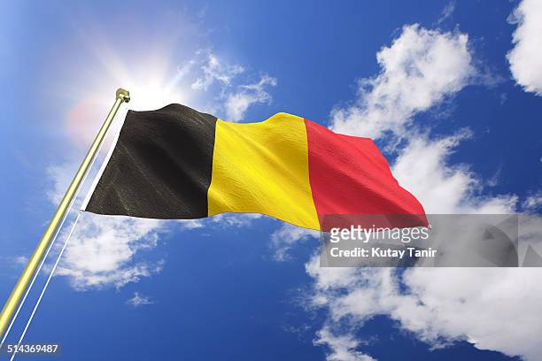 flag of belgium - belgien stock-fotos und bilder