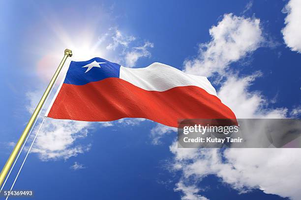 flag of chile - chile stock-fotos und bilder