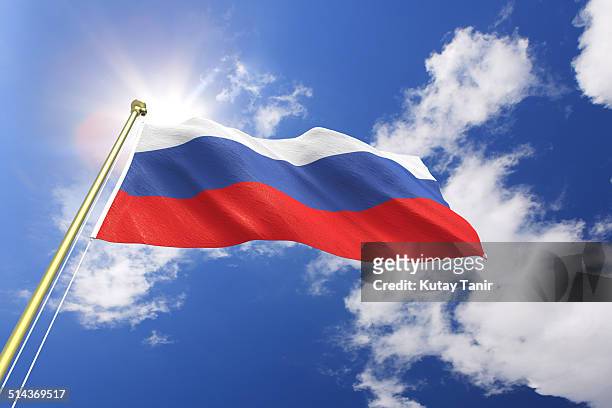 flag of russia - russland stock-fotos und bilder