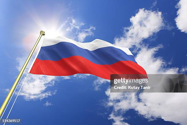 flag of russia - russia flag stock pictures, royalty-free photos & images