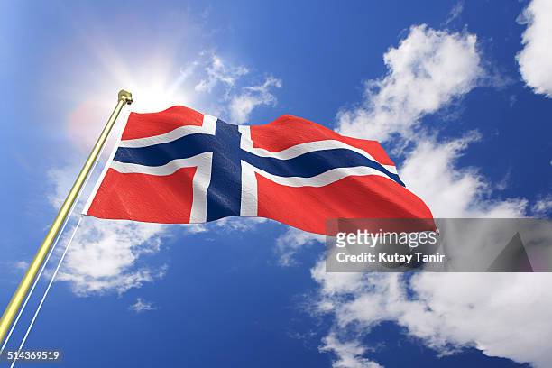 flag of norway - norway flag stock pictures, royalty-free photos & images