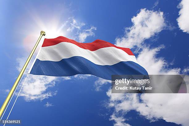 flag of netherlands - nederlandse vlag stockfoto's en -beelden