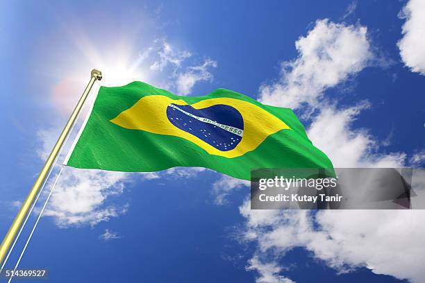 flag of brazil - brazilian flag foto e immagini stock