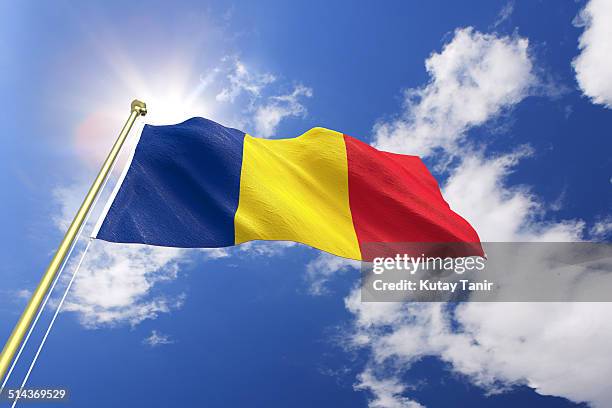 flag of romania - bandeira da roménia imagens e fotografias de stock