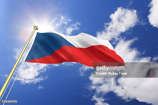 flag of czech republic - czech republic stock-fotos und bilder