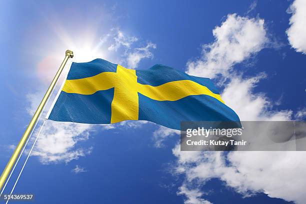 flag of sweden - schweden stock-fotos und bilder