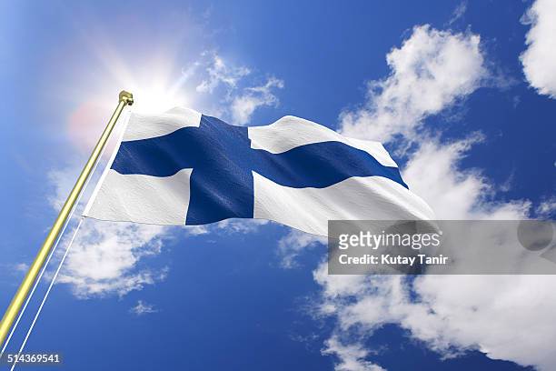 flag of finland - finland stock pictures, royalty-free photos & images