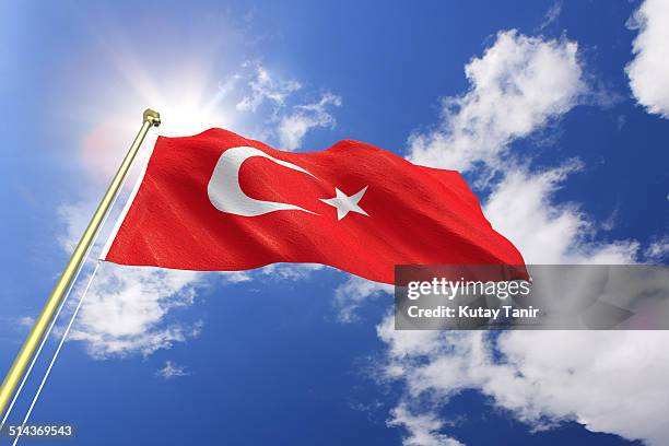 flag of turkey - bandera turca fotografías e imágenes de stock