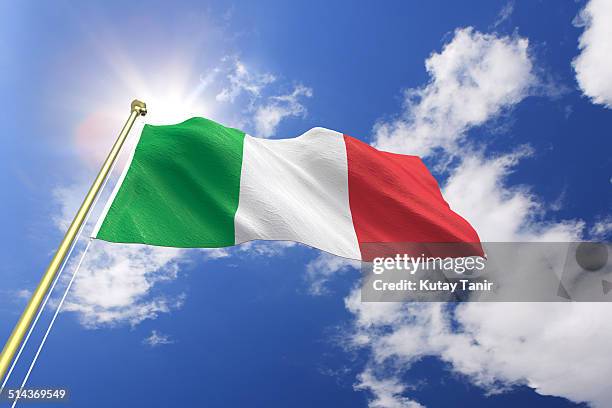 flag of italy - bandera italiana fotografías e imágenes de stock