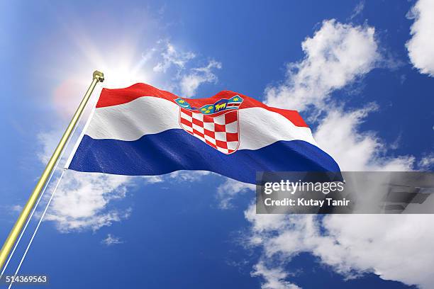 flag of croatia - croatian flag foto e immagini stock