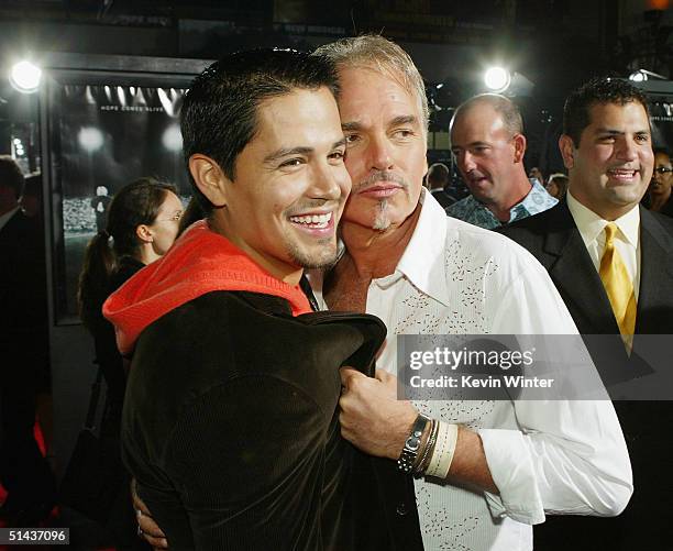 Actors Jay Hernandez and Billy Bob Thornton pose at the premiere of Universal Pictures' "Friday Night Lights" at the Chinese Theatre on October 6,...