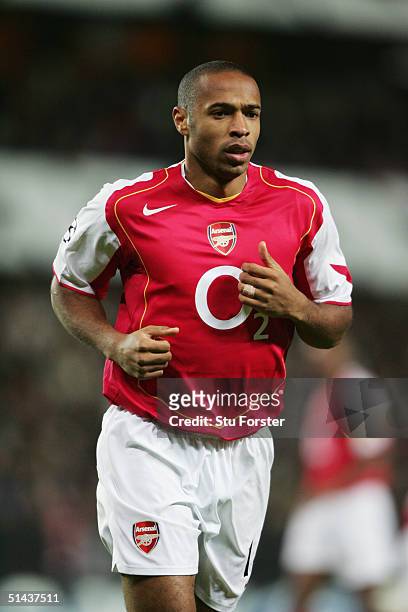 Thierry Henry of Arsenal in action during the Champions League Group E match between Rosenborg and Arsenal at the Lerkendal Stadium on September 29,...