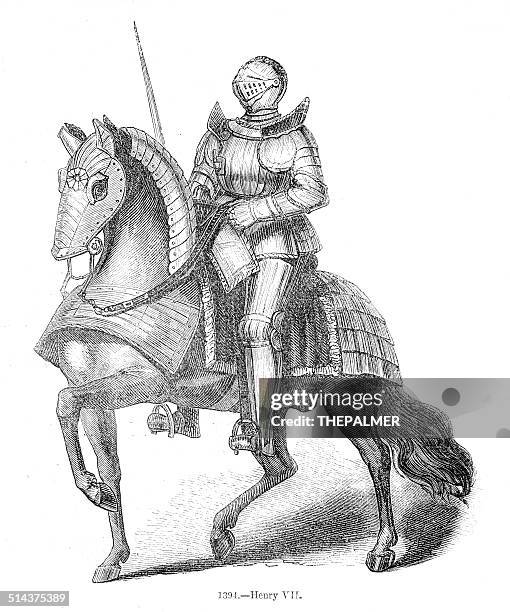 stockillustraties, clipart, cartoons en iconen met henry vii engraving - koning hendrik vii van engeland